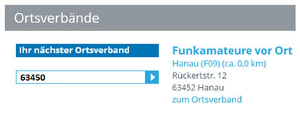 Postleitzahl eingeben