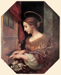 Cäcilia an der Orgel, Carlo Dolci, 1671