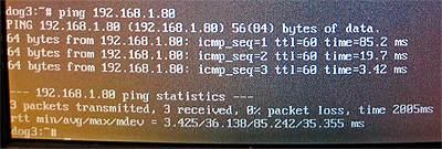 Bild Ping von einer GNU/Linux Box