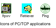 Icons of PC/TCP applications